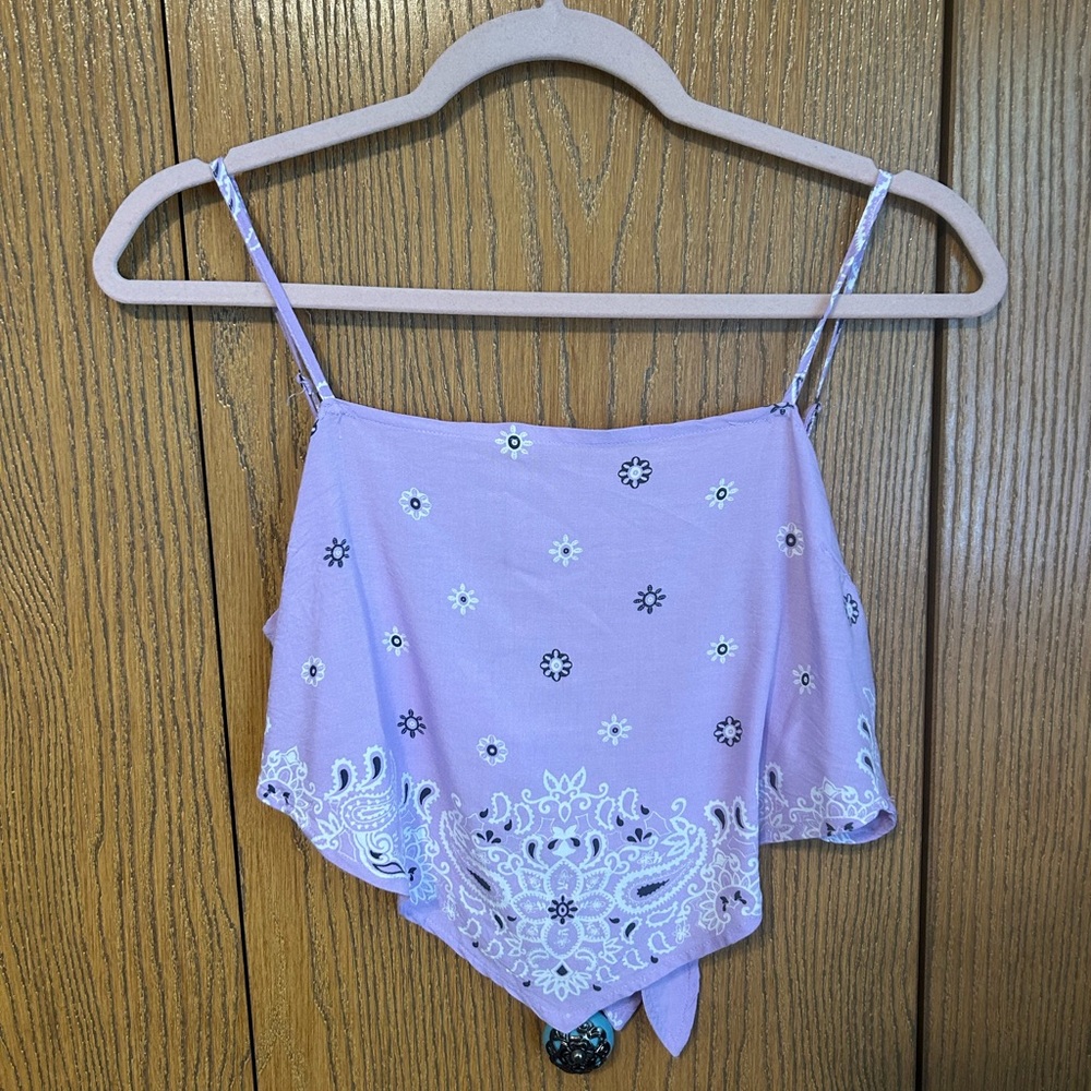 Bandana crop tank top